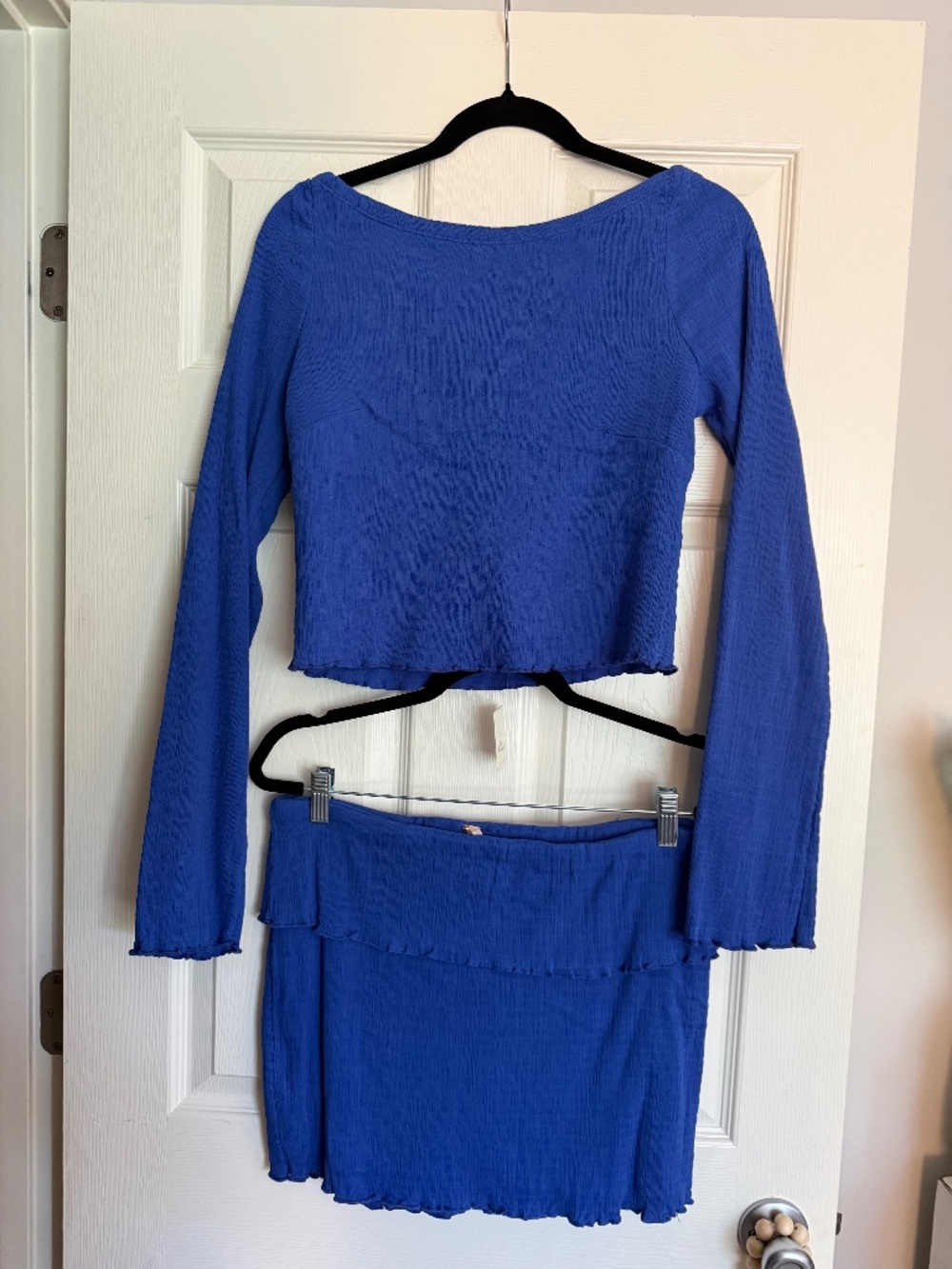 Free People Crop Top & Skirt Set - FP Beach - Royal Blue NWT
